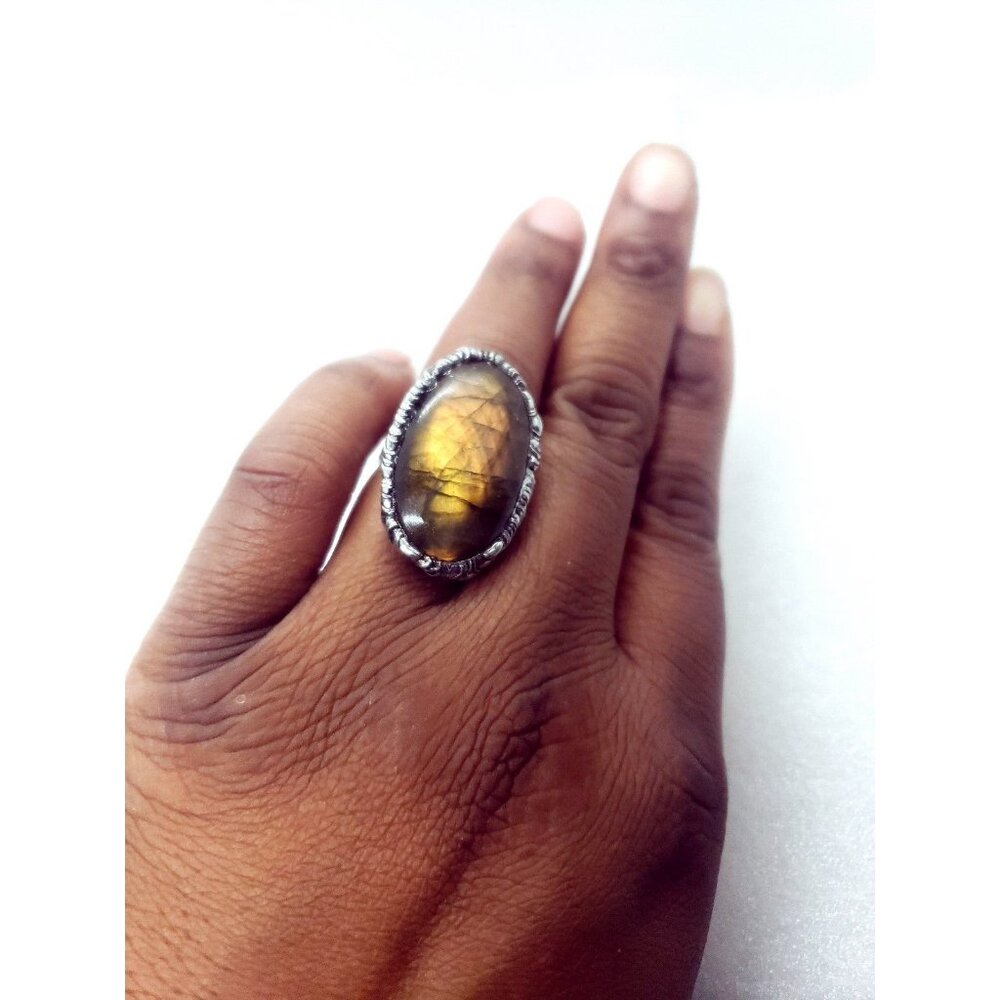 Labradorite Crystal Ring Adjustable - image 7